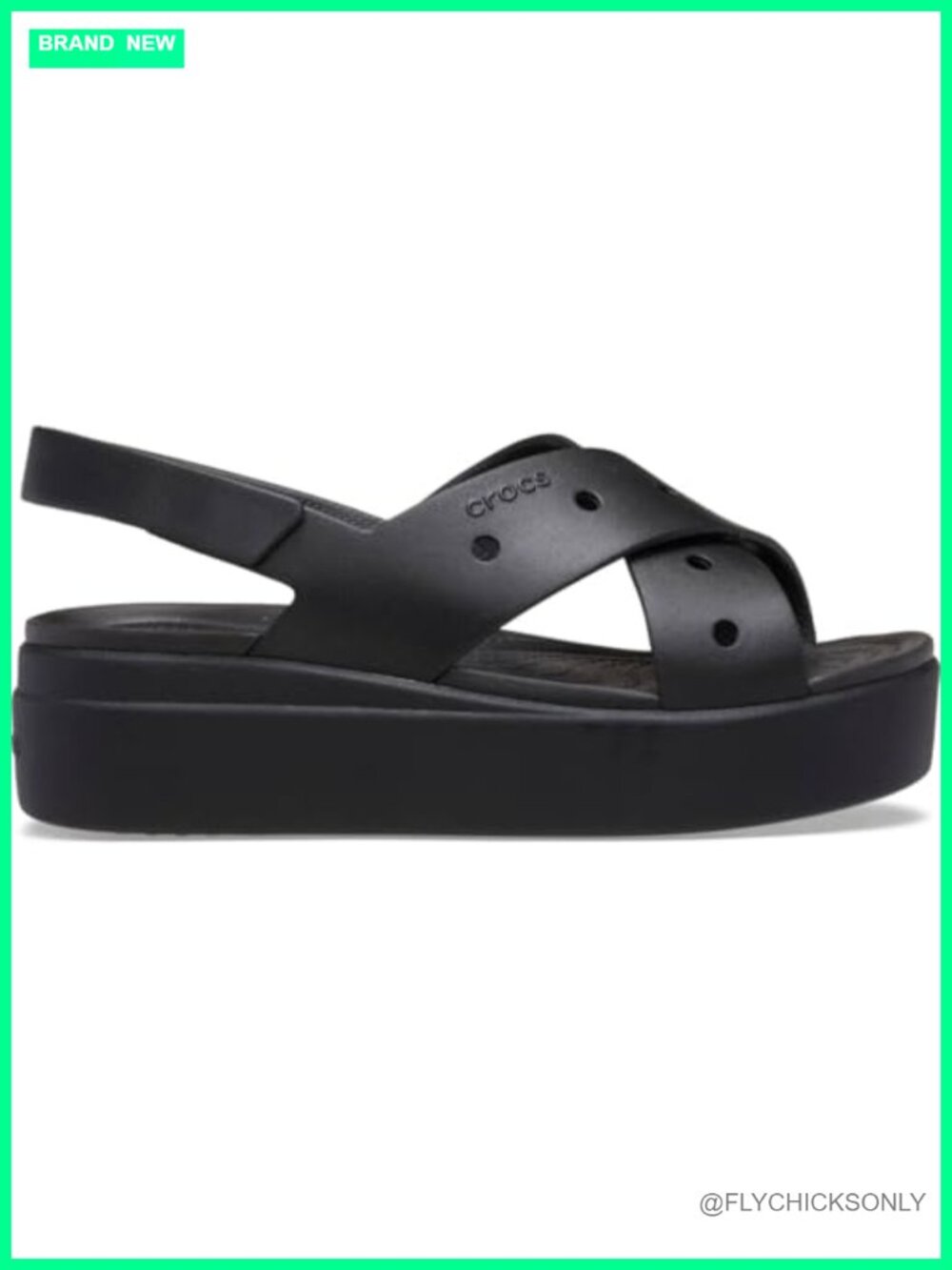Crocs Brooklyn 4U Low Wedge Platform Sandals EVA Adjustable Strap